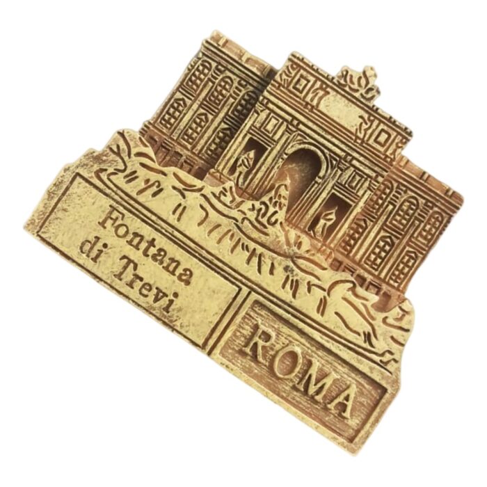 rome italy fridge magnet trevi fountain relief style souvenir for travelers & classic bronze decor