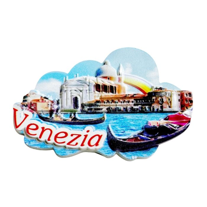 venice italy fridge magnet – gondola and grand canal scene for romantic travel souvenir & fridge collection