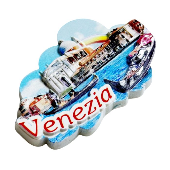 venice italy fridge magnet – gondola and grand canal scene for romantic travel souvenir & fridge collection