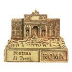 rome italy fridge magnet trevi fountain relief style souvenir for travelers & classic bronze decor