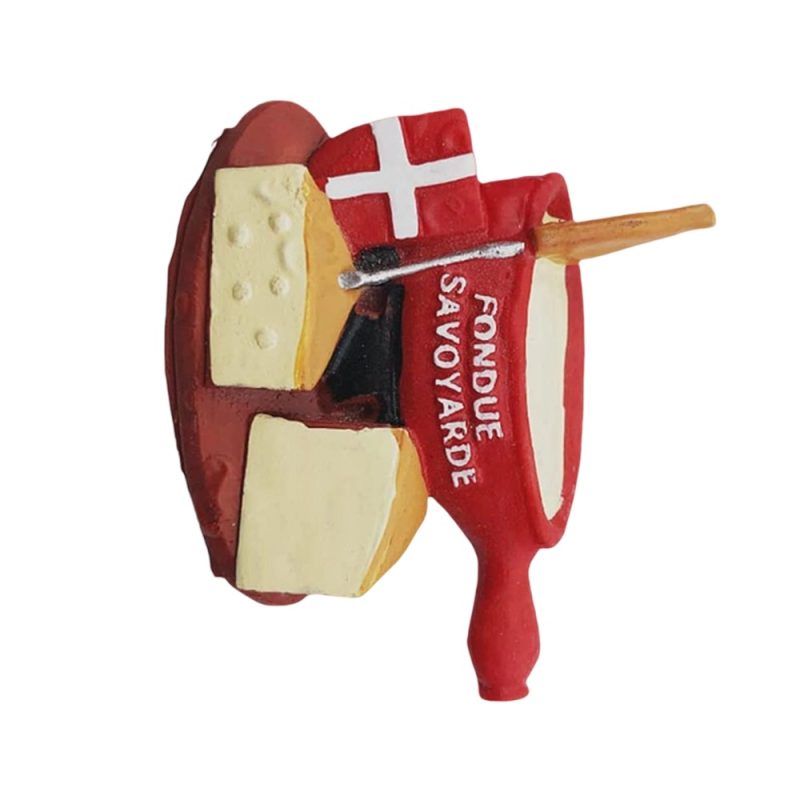 savoy fondue cheese plate fridge magnet – france alps inspired culinary souvenir for kitchen & food lovers decor