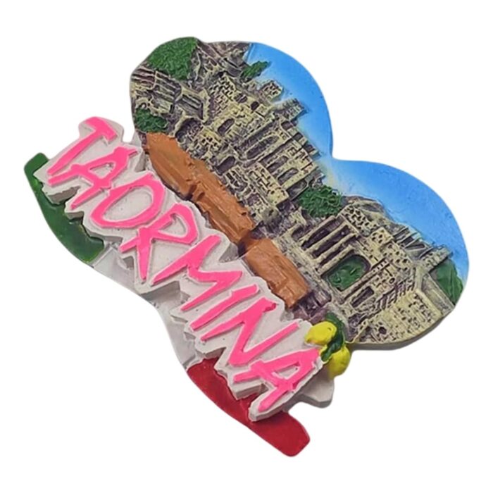taormina sicily italy fridge magnet ancient ruins theme travel keepsake & artistic wall display
