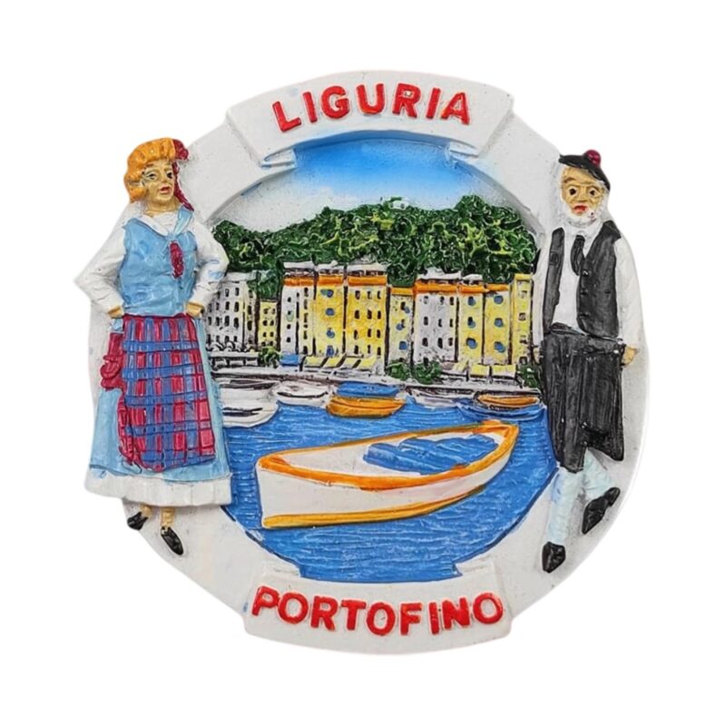 portofino liguria italy fridge magnet – colorful seaside town keepsake & nautical whiteboard art