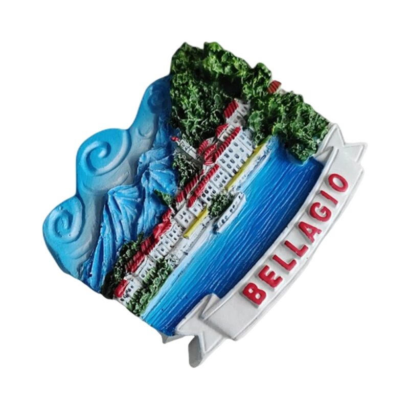 bellagio italy lake scene fridge magnet – nature inspired travel collectible & kitchen decor