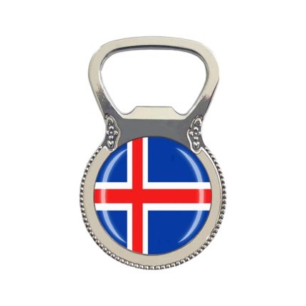 iceland flag bottle opener fridge magnet – multifunctional nordic travel gift & practical souvenir