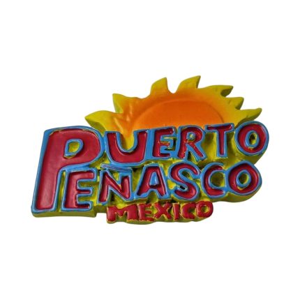 puerto peñasco sunburst fridge magnets rustic mexican fishing village souvenir & wall decor