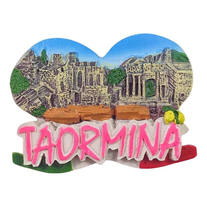 taormina sicily italy fridge magnet ancient ruins theme travel keepsake & artistic wall display