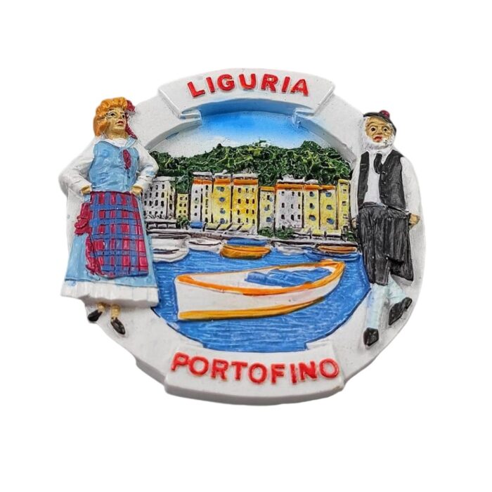 portofino liguria italy fridge magnet – colorful seaside town keepsake & nautical whiteboard art