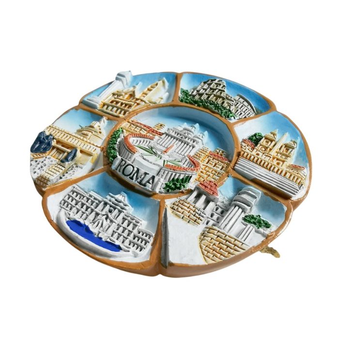 rome italy fridge magnet – iconic landmarks mosaic for eternal city travel souvenir & wall display decor