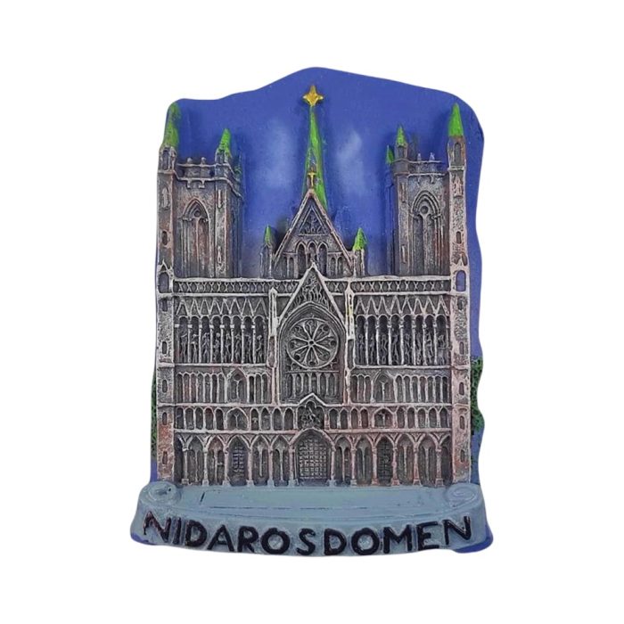 nidaros cathedral norway fridge magnet – historic trondheim landmark souvenir & gothic decor
