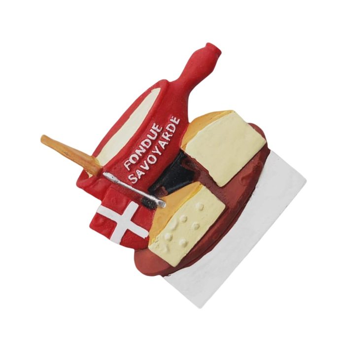savoy fondue cheese plate fridge magnet – france alps inspired culinary souvenir for kitchen & food lovers decor