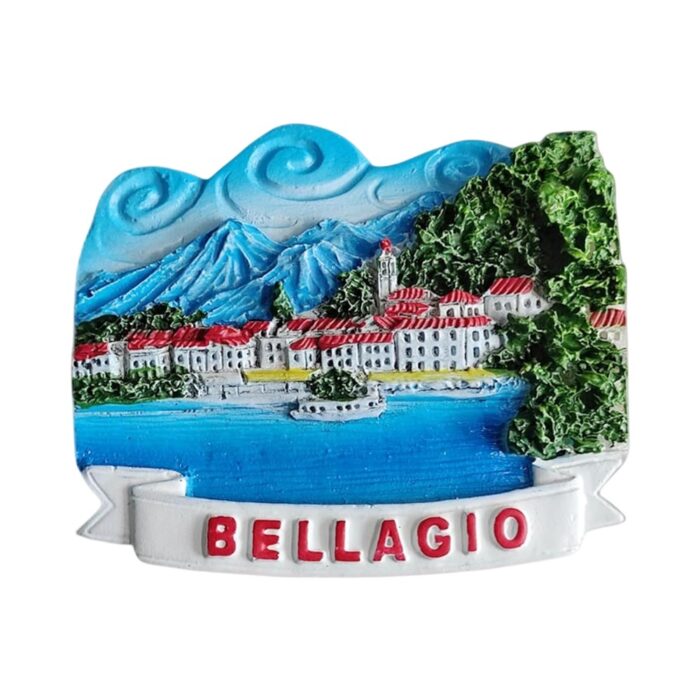 bellagio italy lake scene fridge magnet – nature inspired travel collectible & kitchen decor