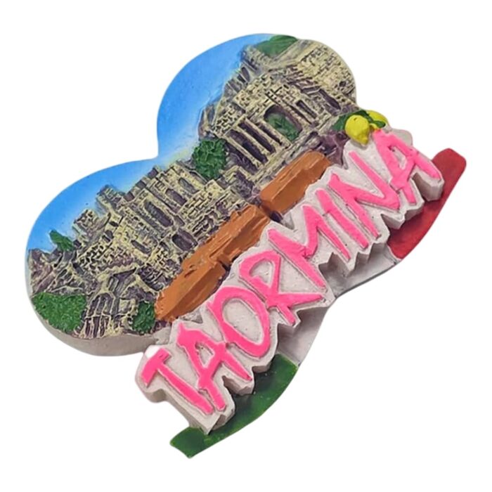 taormina sicily italy fridge magnet ancient ruins theme travel keepsake & artistic wall display