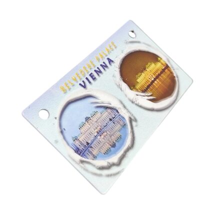 belvedere palace vienna fridge magnets – day & night scene souvenir gift for art and travel lovers