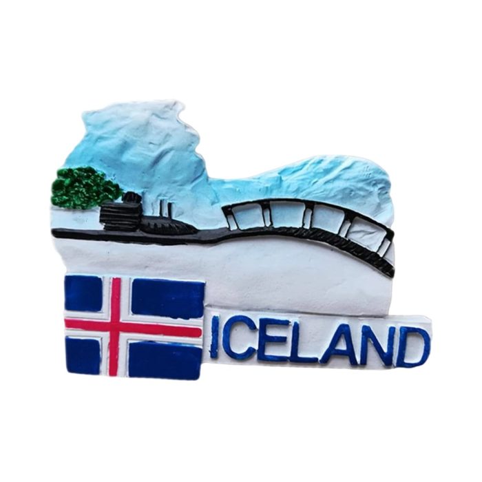 iceland glacier landscape fridge magnet – arctic ice scenery travel souvenir & cool fridge decor