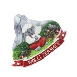 zermatt lambs & chalet switzerland fridge magnet – mountain scene souvenir gift for kids & family decor