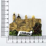 urbino italy fridge magnet – italian medieval castle travel keepsake & rustic whiteboard magnetic ornament