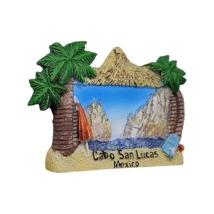 cabo san lucas beach resort fridge magnets mexico vacation memory with palms & ocean view