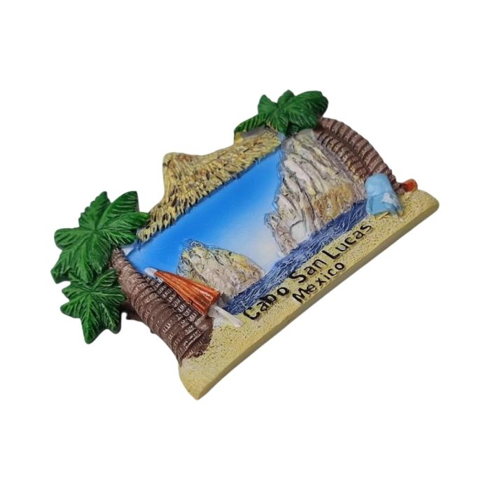 cabo san lucas beach resort fridge magnets mexico vacation memory with palms & ocean view