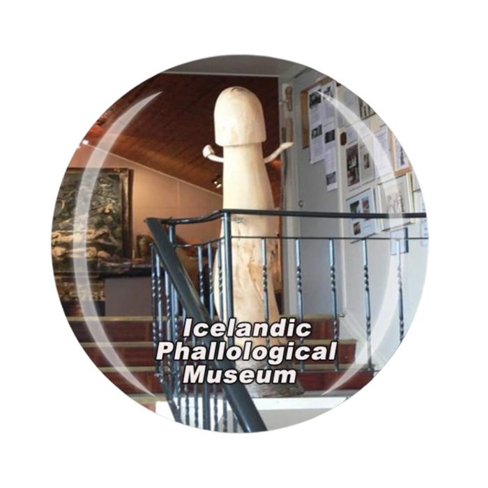 celandic phallological museum fridge magnet – funny iceland souvenir for travelers & conversation starter decor