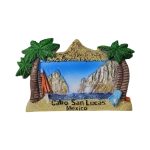 cabo san lucas beach resort fridge magnets mexico vacation memory with palms & ocean view