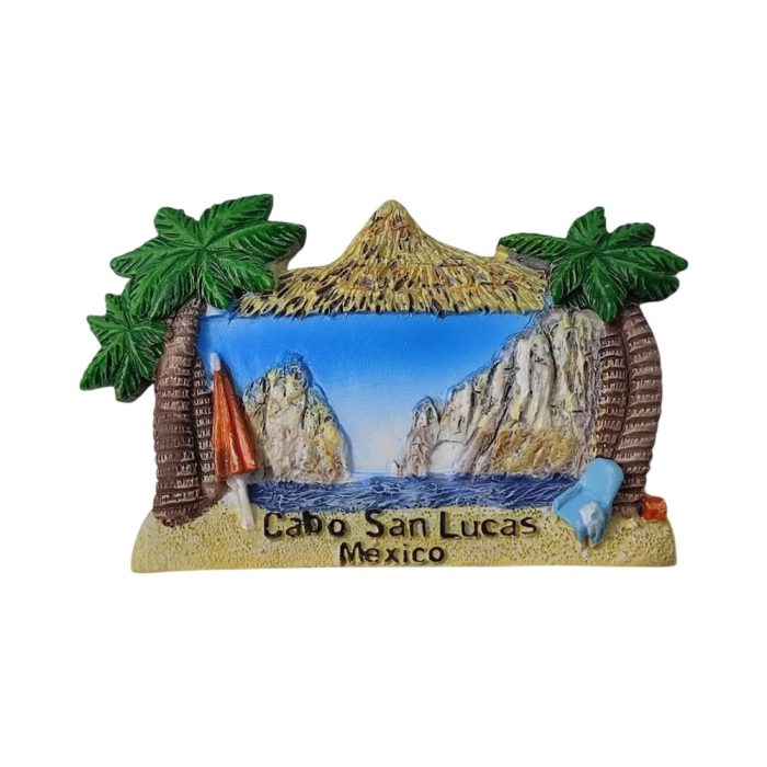 cabo san lucas beach resort fridge magnets mexico vacation memory with palms & ocean view