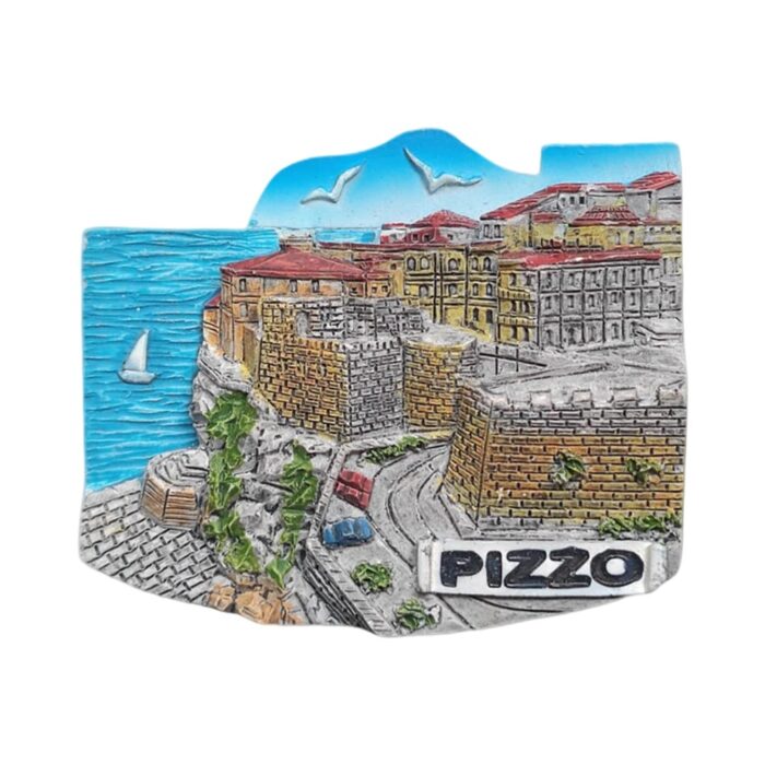 pizzo italy fridge magnet – seaside cliff town souvenir & refrigerator art decoration