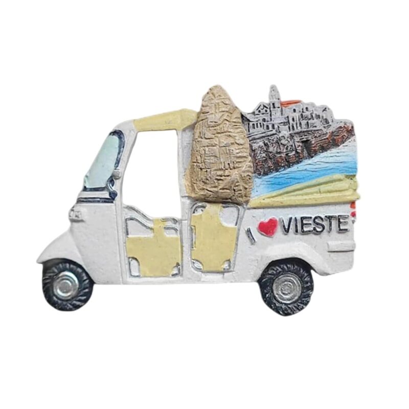 vieste italy tuk tuk fridge magnet — i ♥ vieste travel keepsake & beach town decor