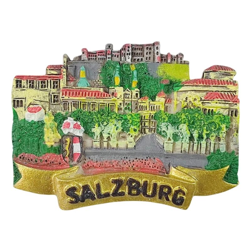 salzburg austria colorful city fridge magnets – bright european travel souvenir & decorative gift