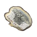 limone piemonte italy fridge magnet – alpine mountain town scene on wood slice – rustic travel gift & northern italy nature decor