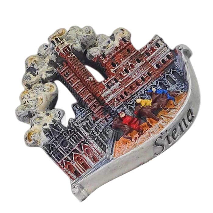siena italy fridge magnet medieval palio horse race scene travel gift & european heritage display