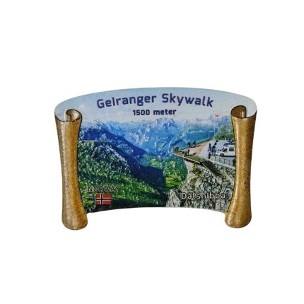 geiranger skywalk dalsnibba norway fridge magnet – scenic mountain viewpoint souvenir & nature gift