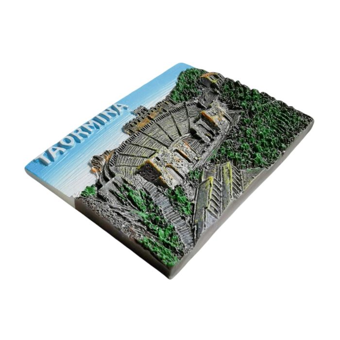 taormina sicily italy fridge magnet – ancient greek theater souvenir for mediterranean travel decor & gift idea