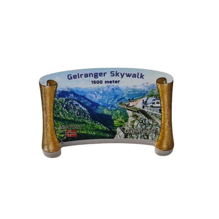 geiranger skywalk dalsnibba norway fridge magnet – scenic mountain viewpoint souvenir & nature gift
