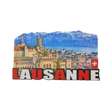 lausanne switzerland cityscape fridge magnet – scenic travel souvenir for fridge art & european decor lovers