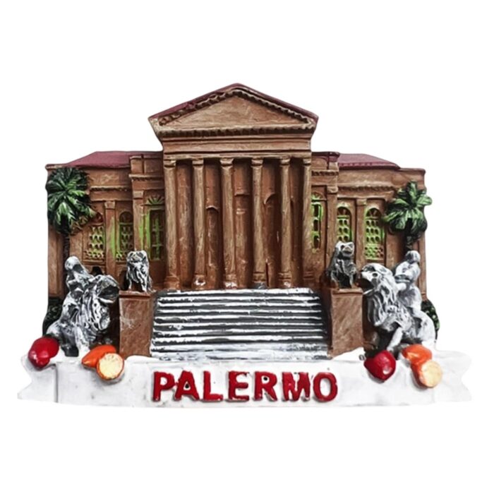 palermo italy fridge magnet – teatro massimo landmark souvenir for culture lovers & magnetic travel gift