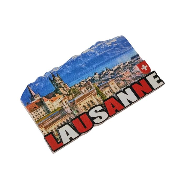 lausanne switzerland cityscape fridge magnet – scenic travel souvenir for fridge art & european decor lovers