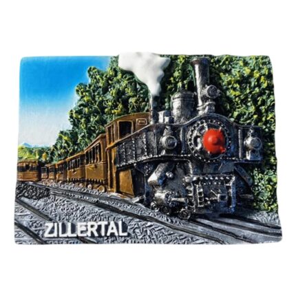 zillertal austria steam train fridge magnets – retro railway travel souvenir & scenic decor