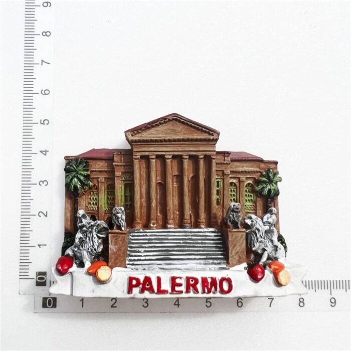 palermo italy fridge magnet – teatro massimo landmark souvenir for culture lovers & magnetic travel gift