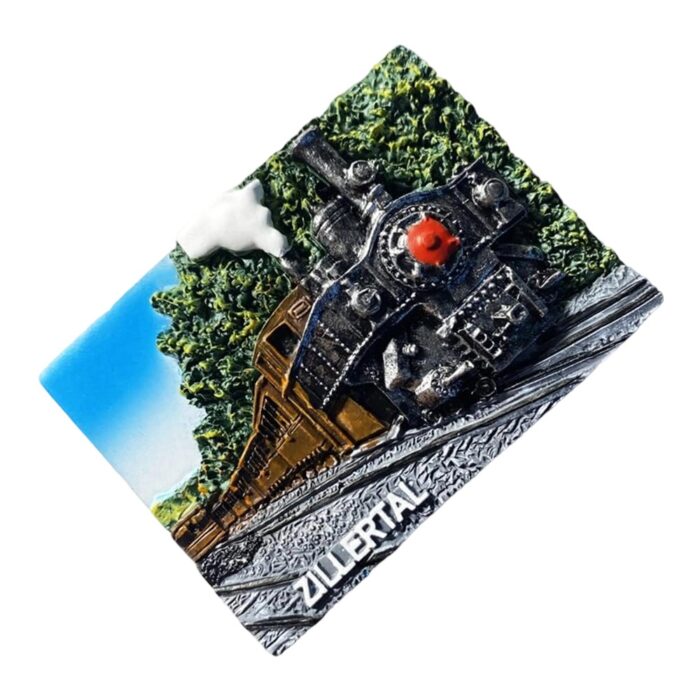 zillertal austria steam train fridge magnets – retro railway travel souvenir & scenic decor