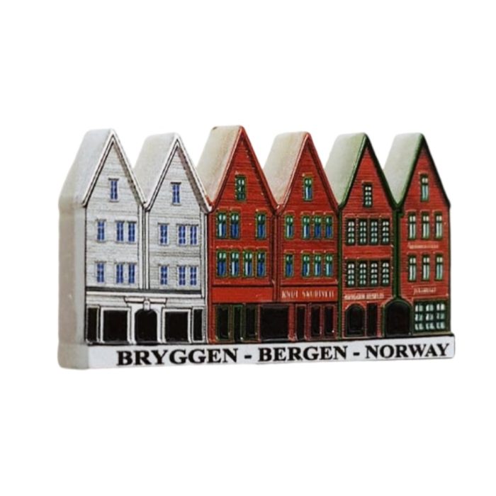 bryggen bergen norway fridge magnet – historic wharf houses travel souvenir & colorful wall decor