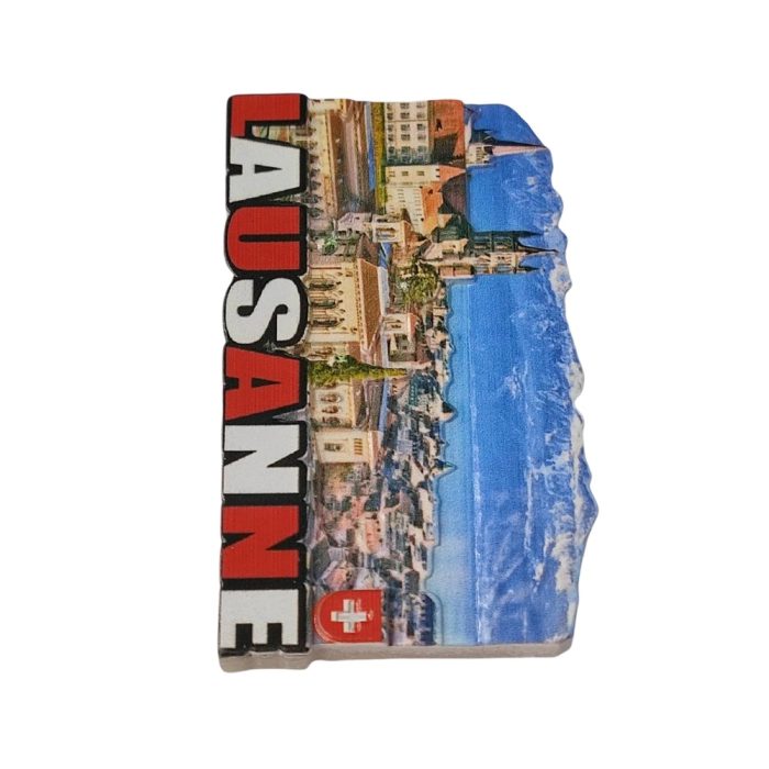 lausanne switzerland cityscape fridge magnet – scenic travel souvenir for fridge art & european decor lovers