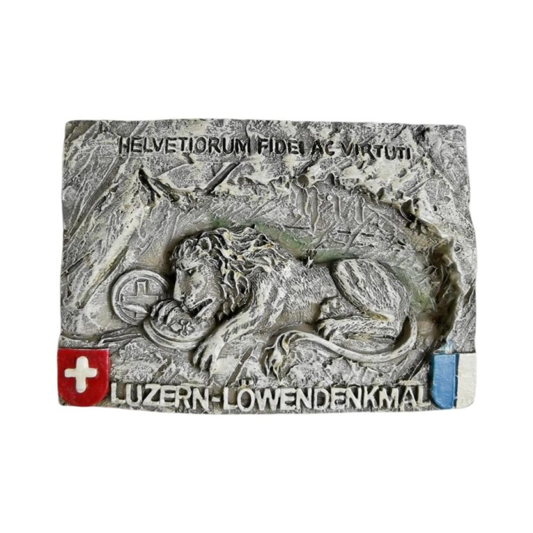 luzern löwendenkmal switzerland fridge magnet – lion monument historic travel souvenir & artful decor
