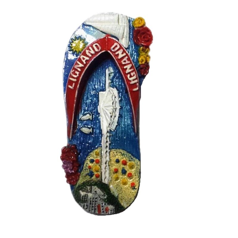 lignano italy fridge magnet beach sandal design for summer lovers & whiteboard decoration