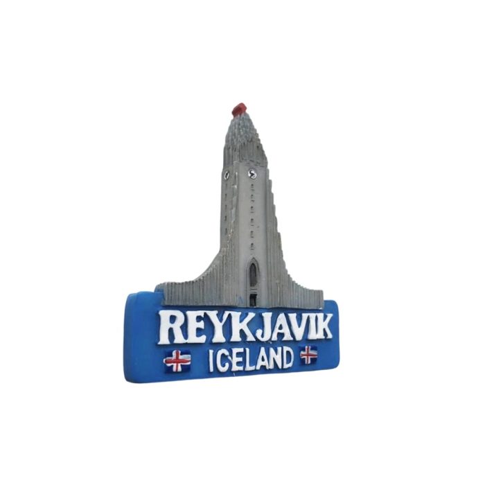 reykjavik iceland landmark fridge magnet – nordic church souvenir for fridge or office board