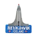reykjavik iceland landmark fridge magnet – nordic church souvenir for fridge or office board