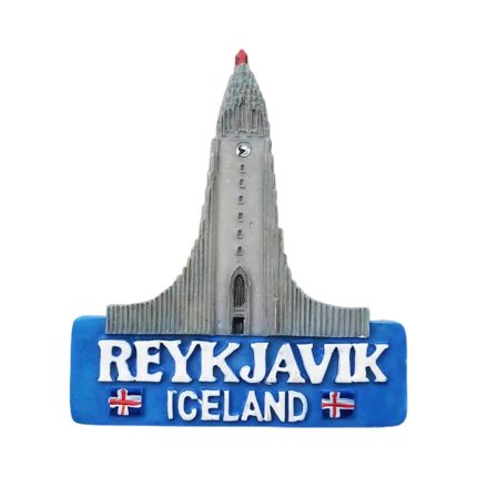 reykjavik iceland landmark fridge magnet – nordic church souvenir for fridge or office board