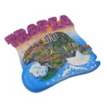 tropea italy fridge magnet glitter coastline edition, sunset souvenir with sea and starfish details