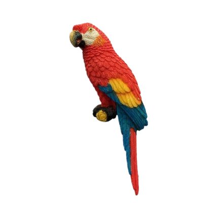 scarlet macaw fridge magnet colorful mexican parrot figurine with realistic feather details