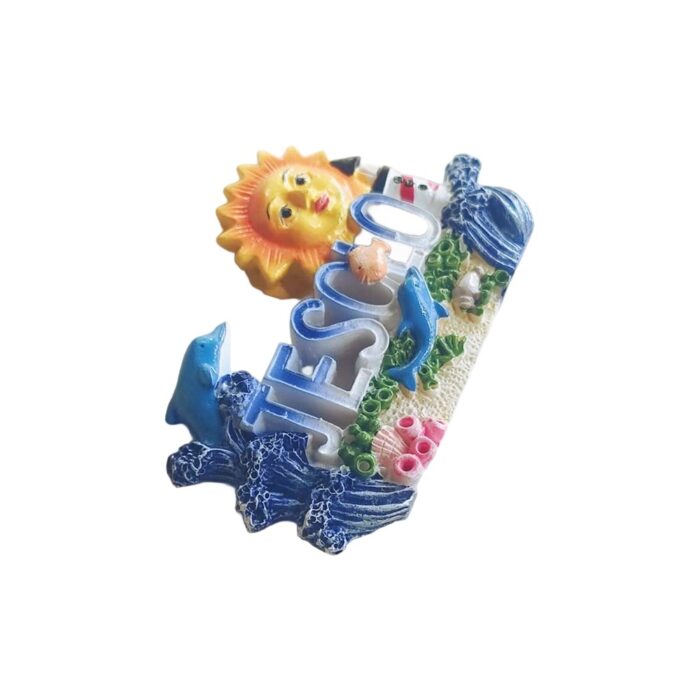 jesolo italy ocean sun fridge magnet – seaside travel souvenir & nautical memo magnet
